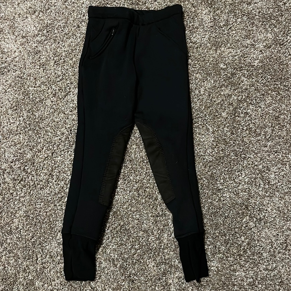 Girls black Tuff Rider fleece lined breeches